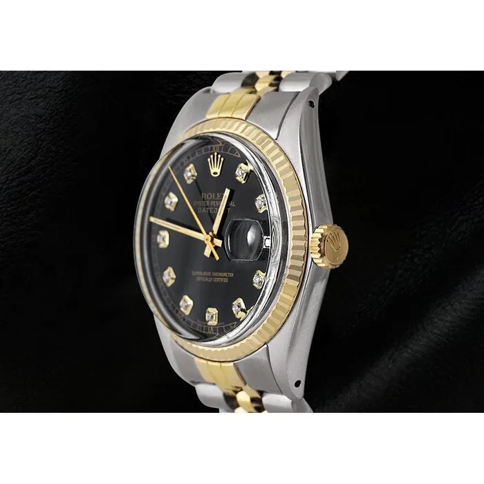 Two Tone Men Rolex Datejust Watch Diamond Dial Jubilee Bracelet GB Bracelets