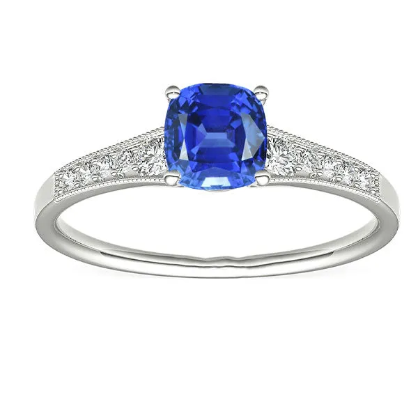 Vintage Style Natural Earth Mined Diamond Ring Cushion Ceylon Sapphire Jewelry 250 Carats HarryChadEntcom Rings Vintage Style Natural Earth Mined Diamond Ring Cushion Ceylon Sapphire Jewelry 250 Carats HarryChadEntcom Rings