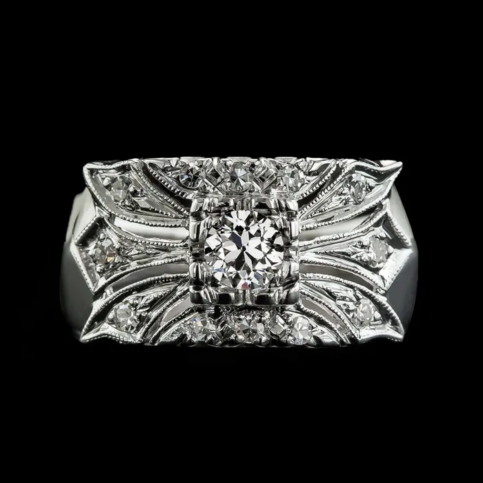Vintage Style Old Miner Natural Earth Mined Diamond Ladies Ring 2 Carats Gold Milgrain HarryChadEntcom Rings Vintage Style Old Miner Natural Earth Mined Diamond Ladies Ring 2 Carats Gold Milgrain HarryChadEntcom Rings