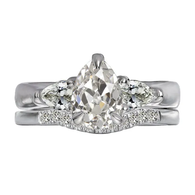 Wedding Ring Set Round Pear Old Cut Natural Earth Mined Diamond 3 Prong Set 5 Carats HarryChadEntcom Rings Wedding Ring Set Round Pear Old Cut Natural Earth Mined Diamond 3 Prong Set 5 Carats HarryChadEntcom Rings