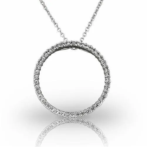 White Gold 14K 450 Ct Brilliant Cut Natural Earth Mined Diamonds Circle Pendant Necklace GB Necklaces White Gold 14K 450 Ct Brilliant Cut Natural Earth Mined Diamonds Circle Pendant Necklace GB Necklaces