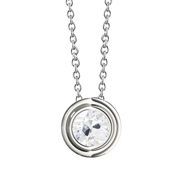 White Gold Natural Earth Mined Diamond Pendant Round Old Miner Bezel Set 150 Carats 14K HarryChadEntcom Necklaces White Gold Natural Earth Mined Diamond Pendant Round Old Miner Bezel Set 150 Carats 14K HarryChadEntcom Necklaces