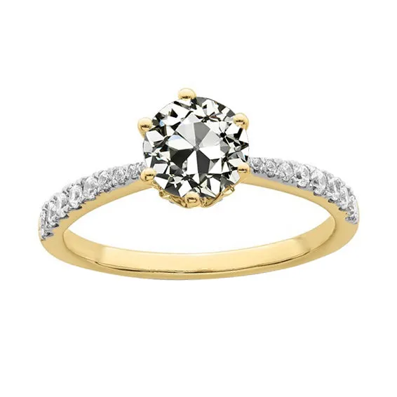 Yellow Gold Round Old Cut Natural Earth Mined Diamond Ladies Ring Prong Set 275 Carats HarryChadEntcom Rings Yellow Gold Round Old Cut Natural Earth Mined Diamond Ladies Ring Prong Set 275 Carats HarryChadEntcom Rings